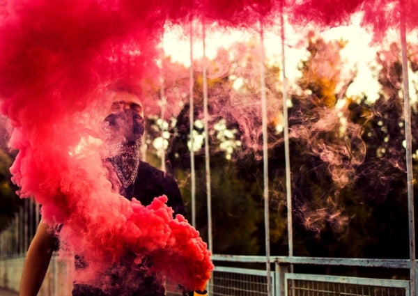 Fumigène à mains® Rouge 45 secondes